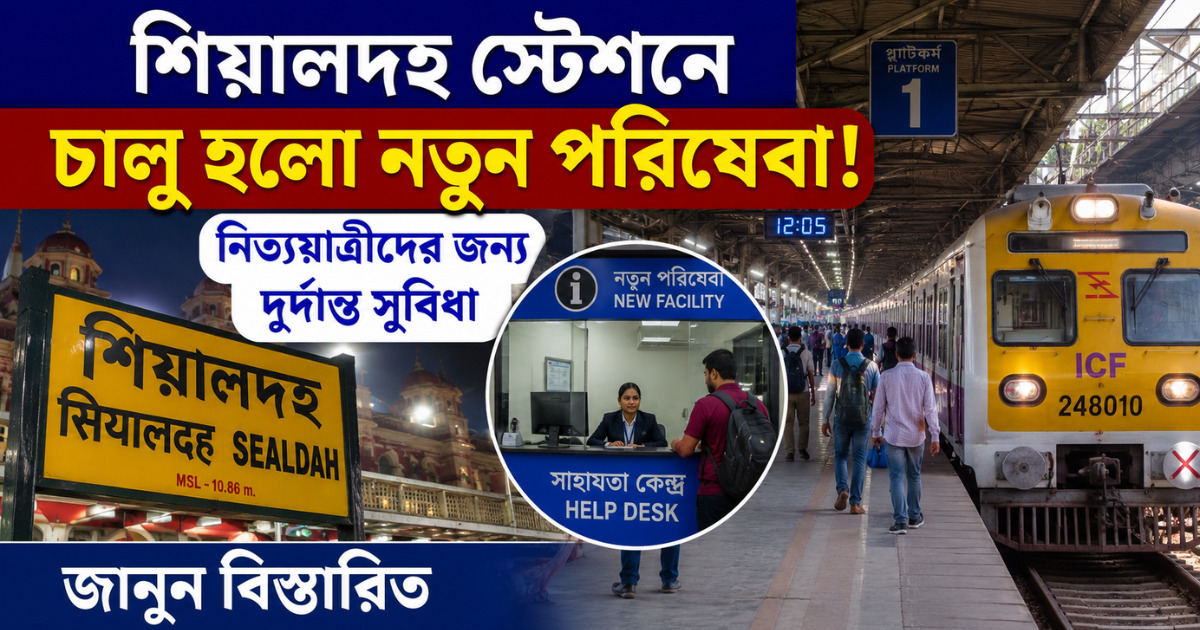 New service launched at Sealdah station(শিয়ালদহ স্টেশনে চালু হলো নতুন পরিষেবা)