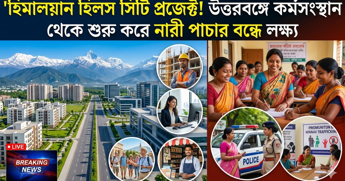 হিমালয়ান হিলস সিটি প্রজেক্ট! উত্তরবঙ্গে কর্মসংস্থান থেকে শুরু করে নারী পাচার বন্ধে লক্ষ্য।